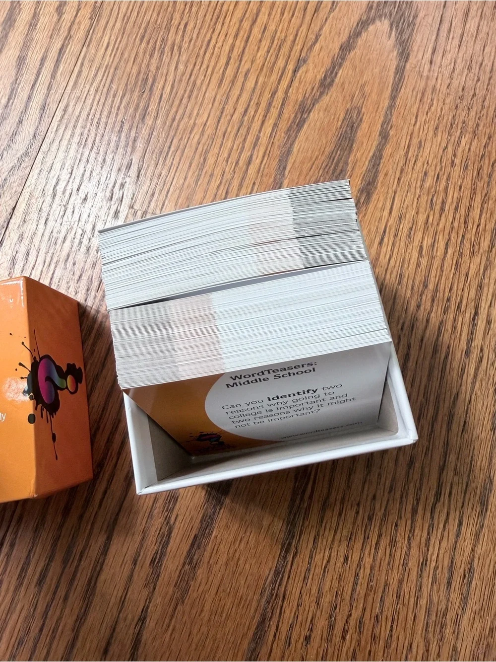 Middle School Conversation Starters Deck - Orange